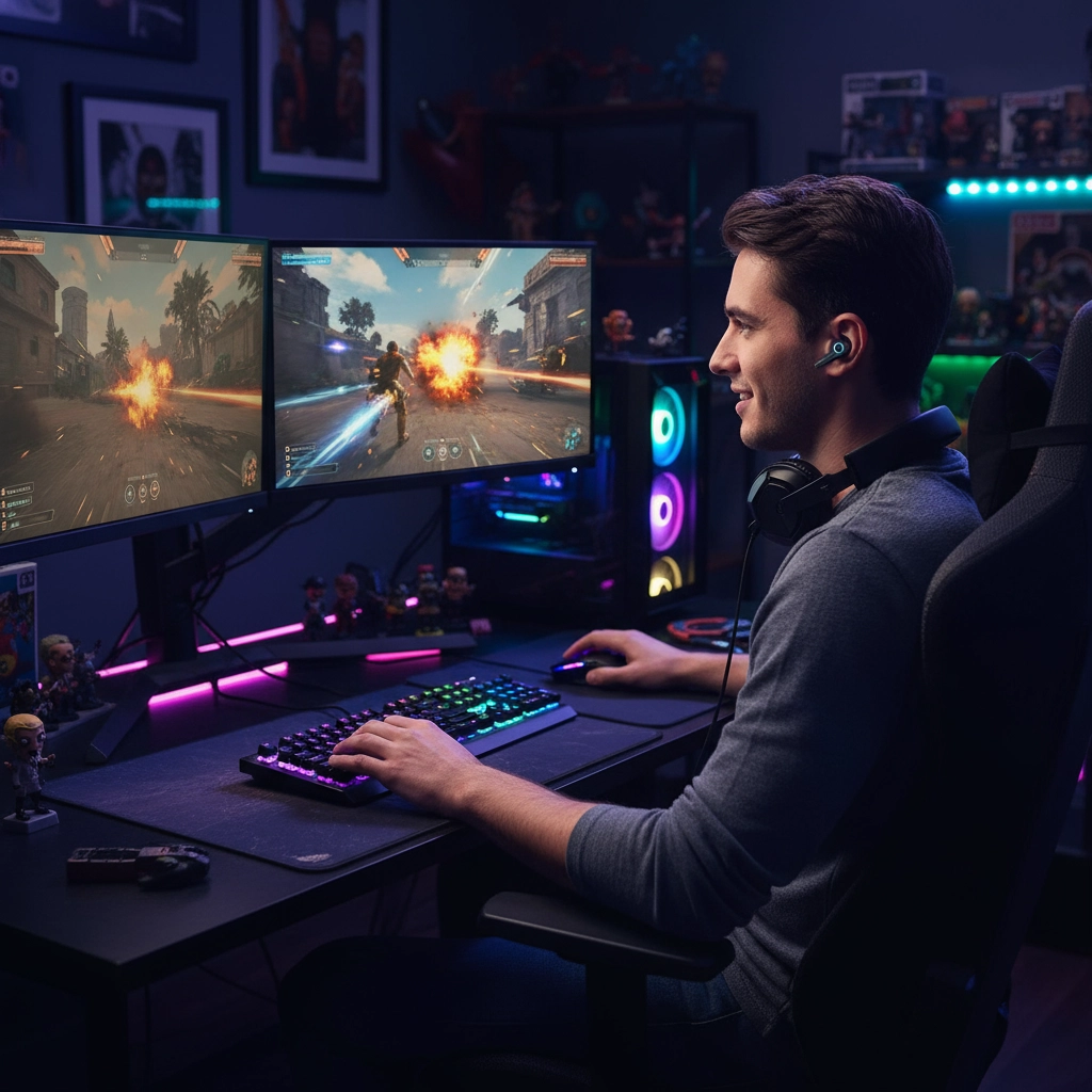 هندزفری بلوتوث ایرپاد NEWEST M19 گیمینگ با طراحی ارگونومیک، مناسب بازی آنلاین و صدای استریو HD از هیوارو